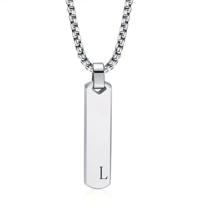Nivard Ketting - Heren - Staal - Nep zilver - Met Hanger - L