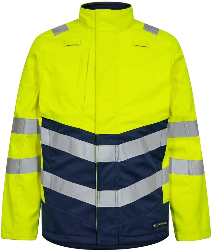 Engel Safety+ softshelljack 1324-185 - Hi-vis Yellow / Blue Ink - M