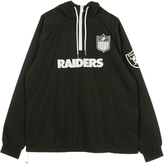 Pull-On-windjack voor heren, NFL-windjack met 1/4 rits, Oakrai