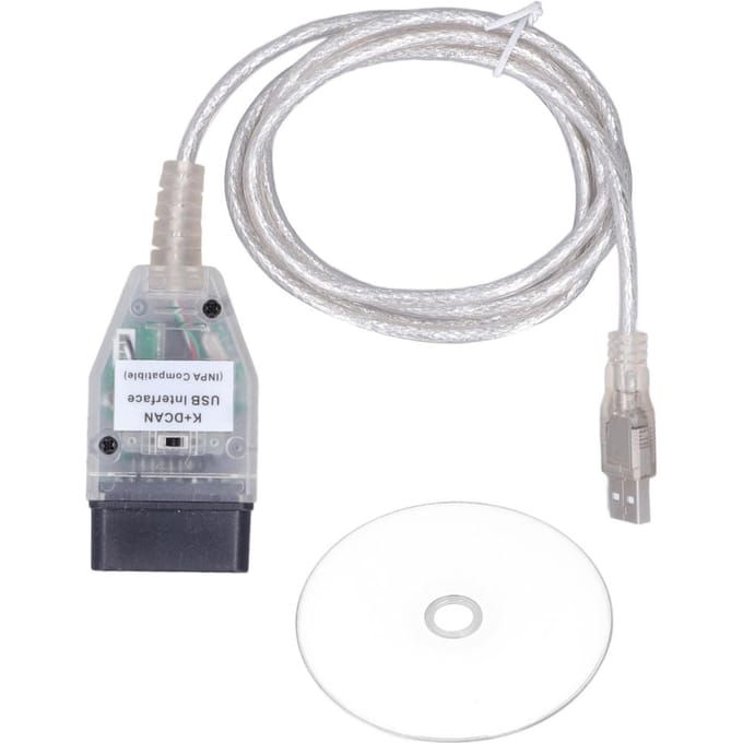 Autodiagnose Tool Kabel K+DCAN OBD2 USB Kabel Interface met Schakelaar Vervanging voor Serie 1 E81 gray