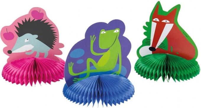 Amscan - Dieren - Tafeldecoratie set - Honeycomb - Set van 3 stuks.