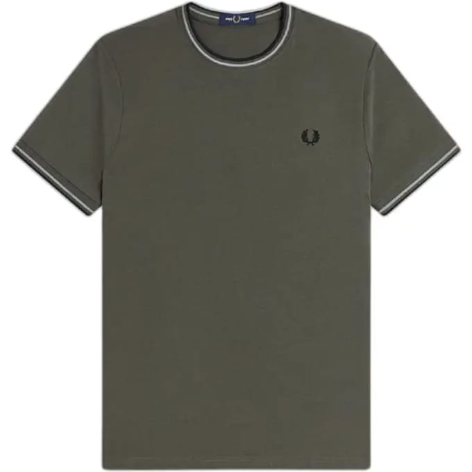Fred Perry Twin tipped t-shirt - field green seagrass black