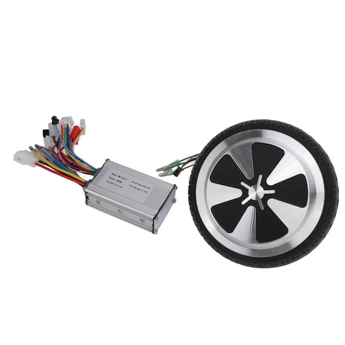 24 36V 350W Contrôleur Caoutchouc Alliage d'Aluminium Faible Bruit Roue Moteur de Moyeu 6.5 pouces pour Vélo d'Équilibre gray
