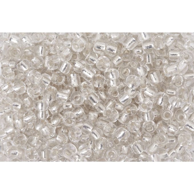 Rocailles "Silverline" - Zilver-Transparant