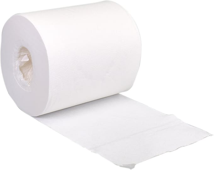 Poetspapier | 2-laags | 20cm | 140m | cellulose | wit | 6 stuks