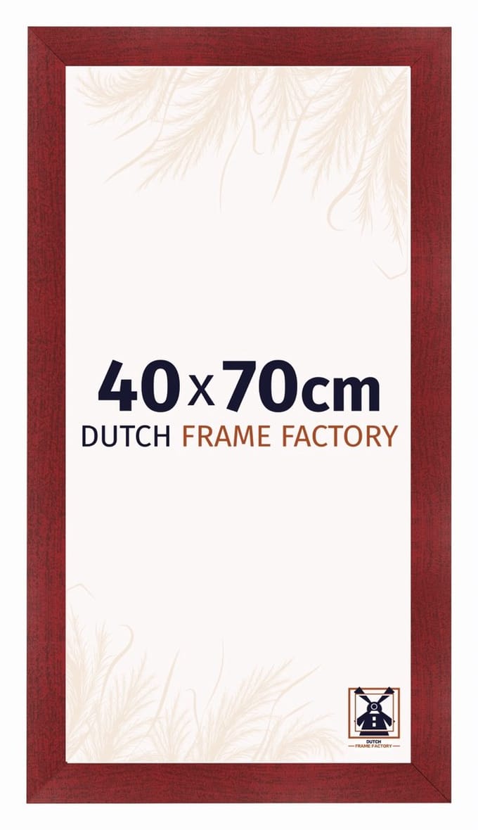 Fotolijst 40x70 cm - MDF - Wijnrood Geveegd - Praag
