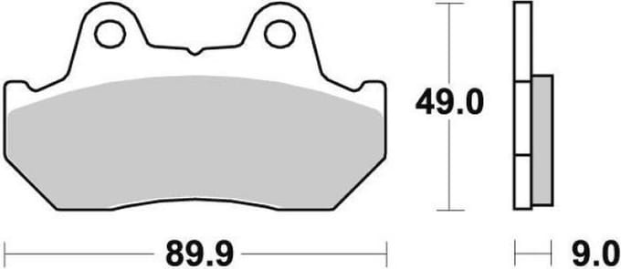 remblokje sbs voor motor honda 650 cx e/ec/t/td 1983 avg / avd / 572hf nieuw