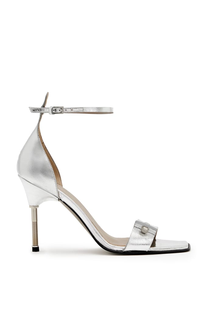 AllSaints Betty Metallic Sanda Silver Taglia: 40 | Infradito Outlet | Donna | Grigio