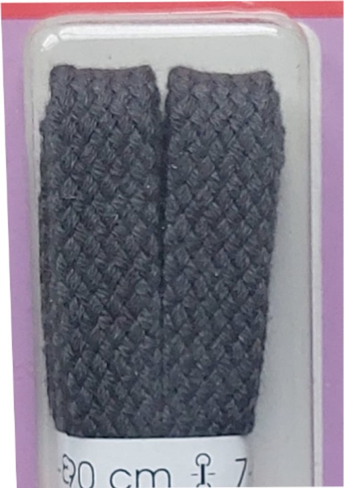 Ronilux Veter - Donker Grijs - Plat - Lengte 90 cm - Breedte 9 mm - Schoenveter