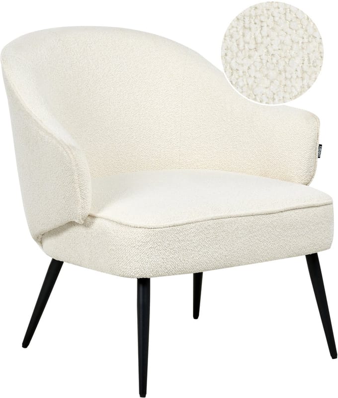 KAYLA - Fauteuil - Off-white - Bouclé