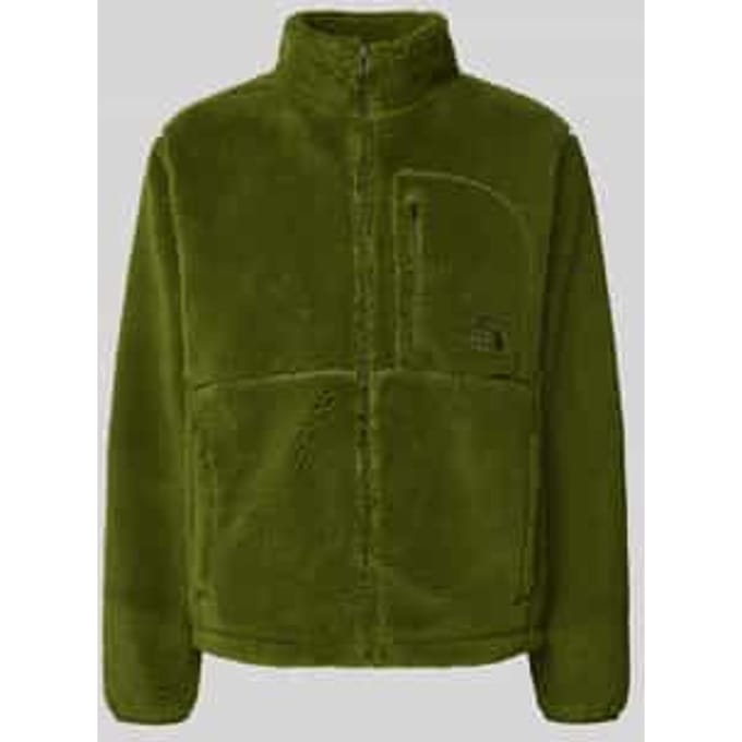 Regular fit teddyjack met ritssluiting