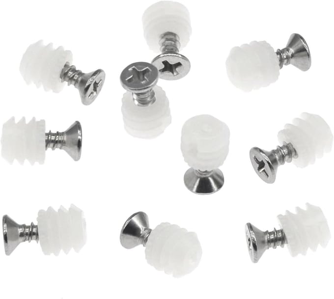 Scharnier Deuvels - Plug Inserts - Kast Reparatie - Roestvrij Staal Schroeven - 100 Stuks
