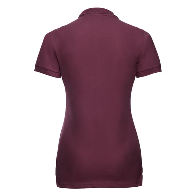 Russell Dames/Dames Stretch Fitted Poloshirt (Bourgondië)