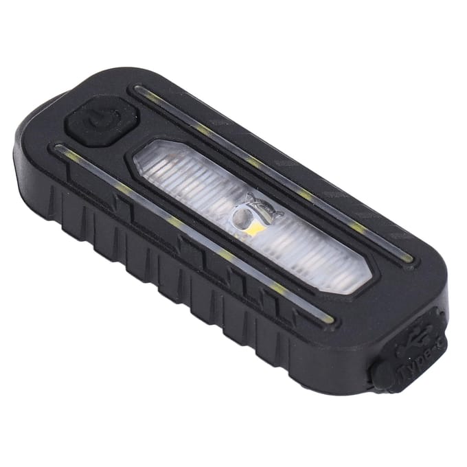 Multifunctioneel Rood Blauw Waarschuwingslicht USB Opladen Achterlicht LED Waterdichte Schouderlamp black