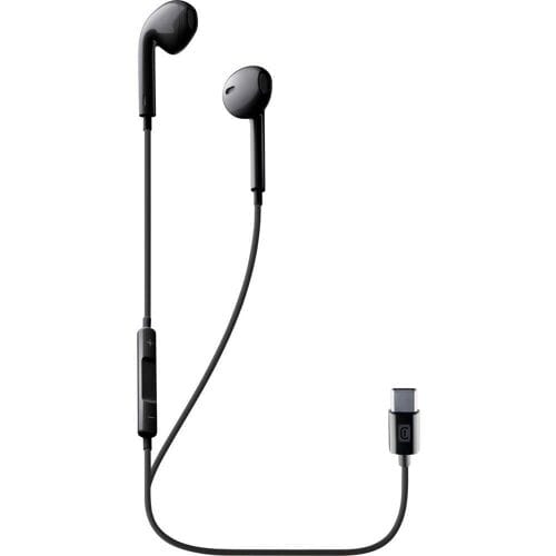 Cellularline In Ear headset Kabel Stereo Zwart Ruisonderdrukking (microfoon) Volumeregeling Mobiele telefoon