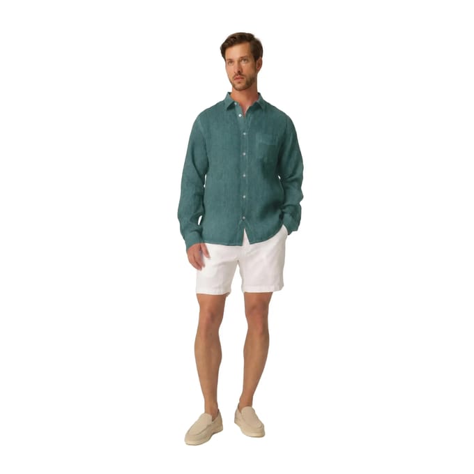 Shirt met lange mouwen Haris Cotton Front Pocket