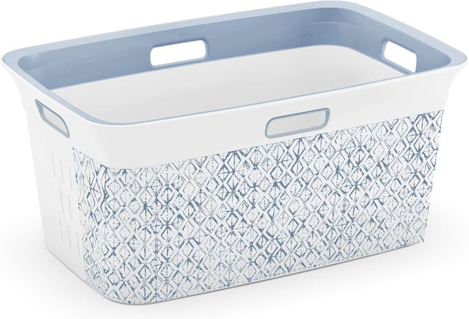 KIS Chic Wasmand 45L - 59x39x27cm - Wit/Blauw