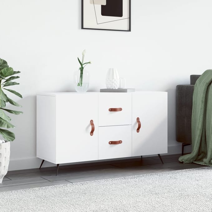 vidaXL - Dressoir - 100x36x60 - cm - bewerkt - hout - wit