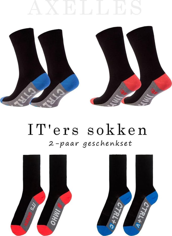 Herensokken IT'ers, 2-PAAR geschenkset, maat 42-45