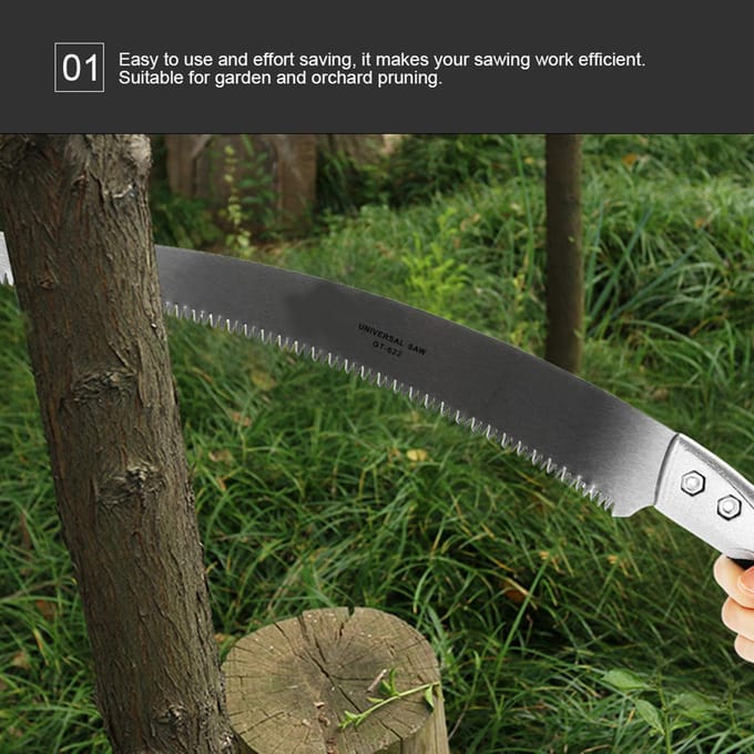 330mm Praktische Draagbare Handgebogen Zaag Landschapstuinbouw Boomgaard Snoeigereedschap gray