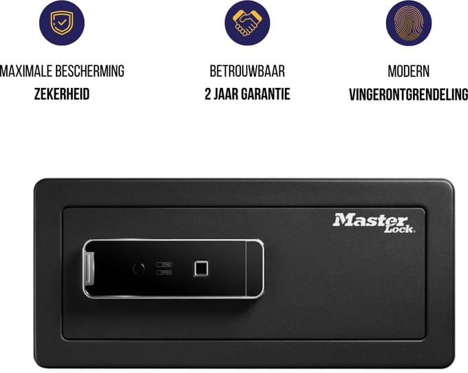 Masterlock LX110BEURHRO - Laptop kluis - met vinger open - biometrisch