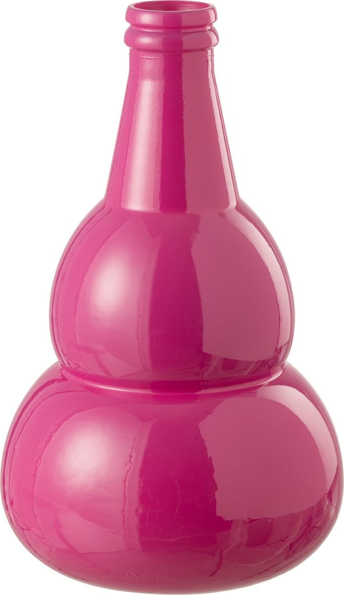 J-Line vaas Cocoon - glas - rose - 45 cm hoog
