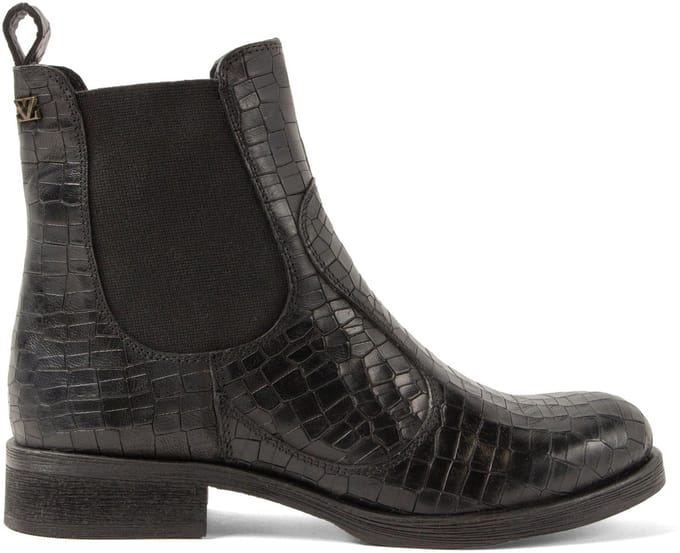 Lazamani - Marij Dames Chelsea Boots Leer Black - Maat 38
