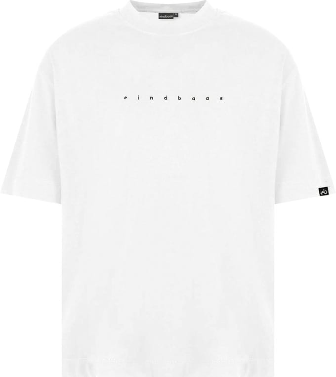 Oversized T-Shirt - eindbaas - White/Black - Heavyweight - Maat M