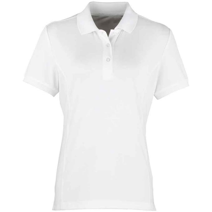 Premier Dames/Dames Coolchecker Piqué Poloshirt (Wit)