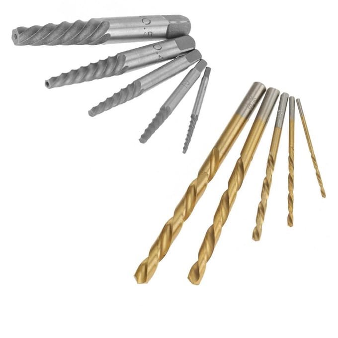10-delige schroefuitdraaierset en linkse kobalt boorset boutverwijderaar Easy Out kit