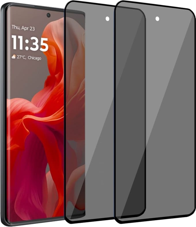 2x Geschikt voor Motorola Moto G85 - Privacy Screenprotector - Beschermglas - Privé GuardCover