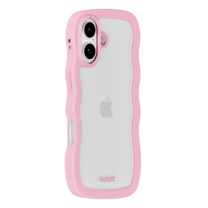 Phone Case Wavy Pink/Transparent iPhone 17