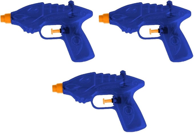 1x Waterpistool/waterpistolen blauw 16,5 cm