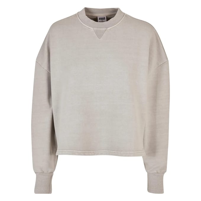 Urban Classics - Heavy Terry Garment Dye Crewneck sweater/trui - L - Grijs