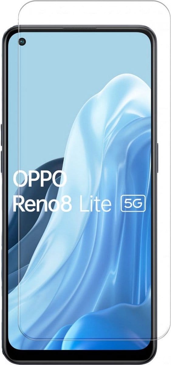 LuxeBass Tempered creenprotector geschikt voor Oppo Reno 8 Lite - Transparant - Gehard glas - scherm beschermer