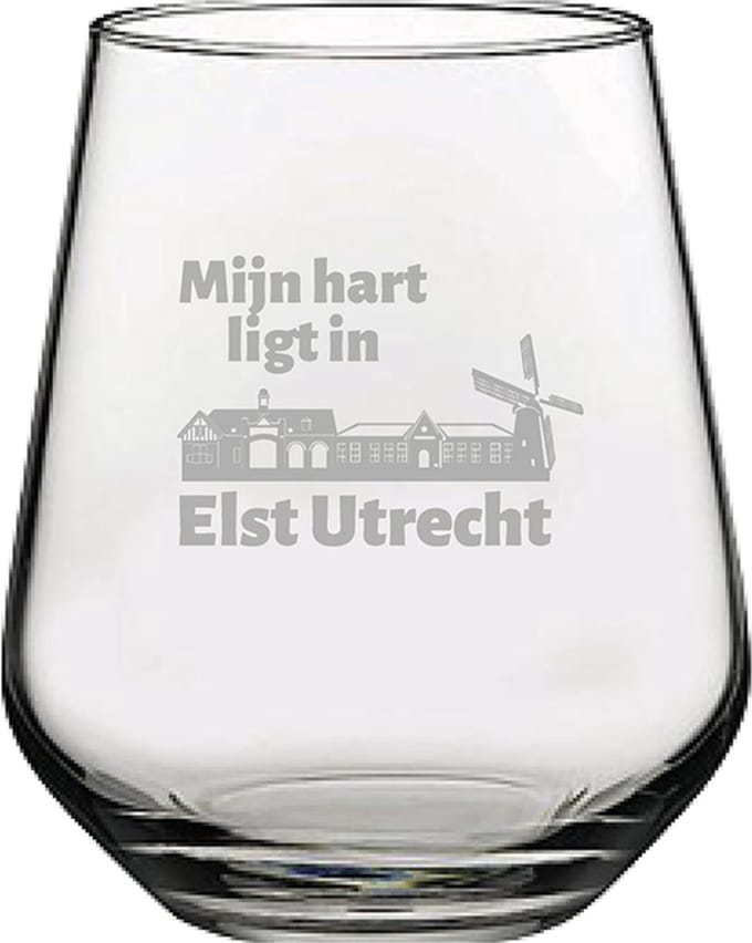 Gegraveerde Drinkglas 42,5cl Elst Utrecht
