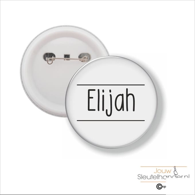 Button Met Speld 58 MM - Elijah
