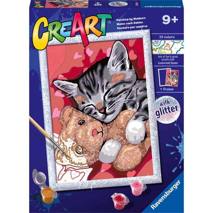 Ravensburger CreArt Peaceful Kitten - Schilderen op nummer voor kinderen