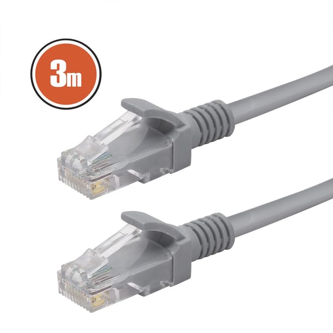 Patch Kabel 3m - 8P/8C Cat.5e UTP Grijs [20362]