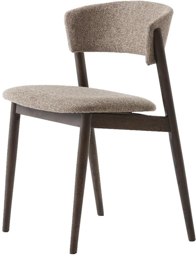 Nordic Home - Frankie eetkamerstoel hout - donkerbruin/beige
