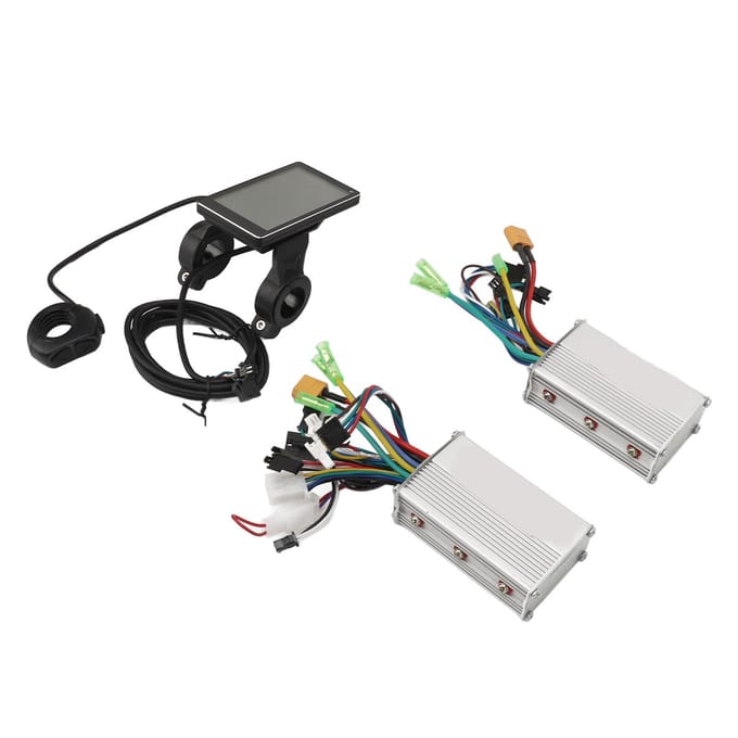 500W 25A Borstelloze Controller Kit Dubbele Aandrijving M5 LCD Display Elektrische Fiets Borstelloze Controller Kit voor 24V 36V 48V gray
