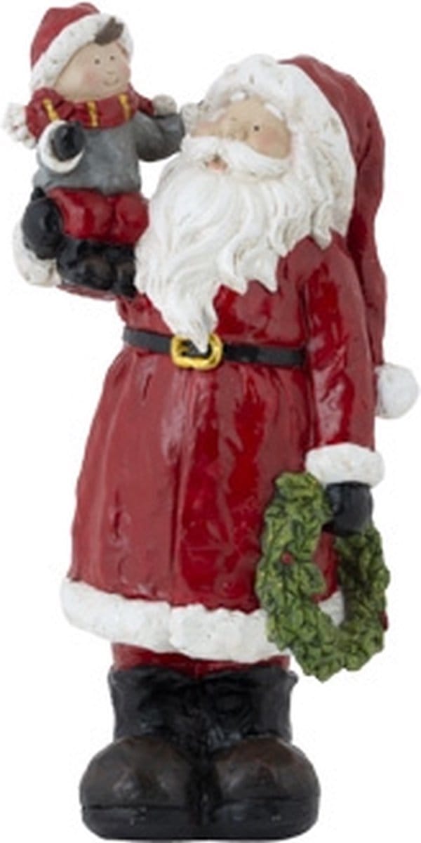 Cosy @ Home Santa Kid On Sholder Rood 18,5x13,5xh36,