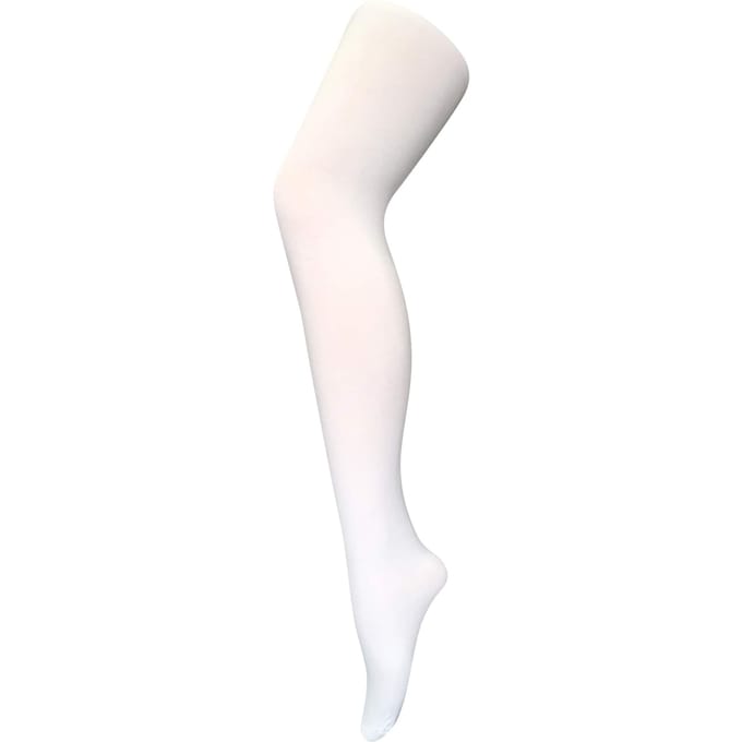 Dames 80 denier ondoorzichtige effen gekleurde panty's - Wit