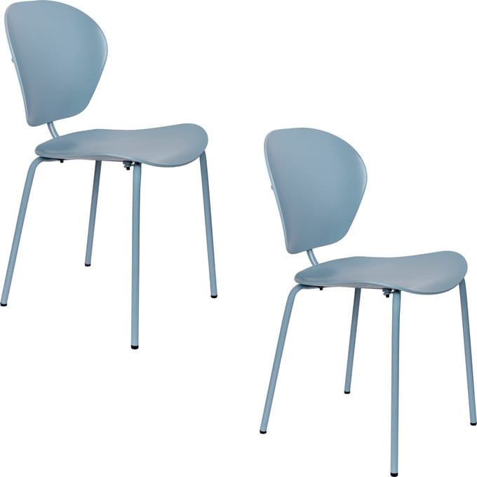 Zuiver The Ocean Chair Eetkamerstoelen Ocean Blue - Set van 2
