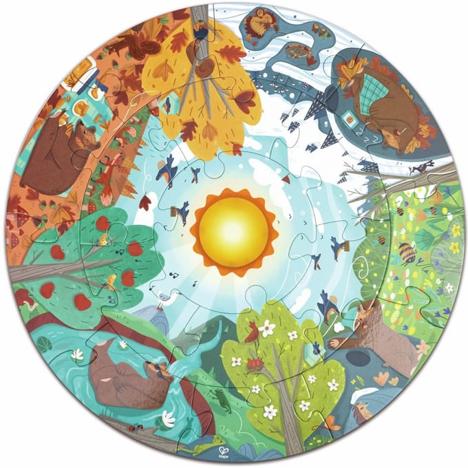 Hape Four Seasons Puzzle with Light - 16 pcs.