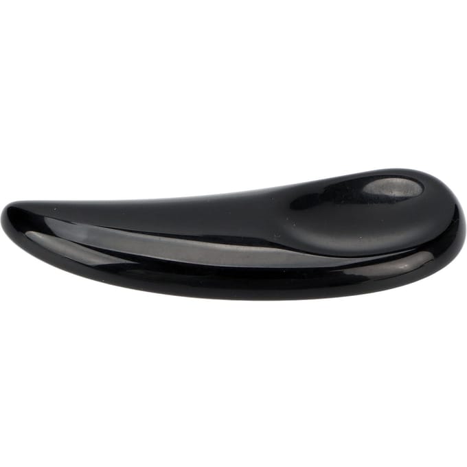 Gebogen Cosmetische Spatel Schep Mini Gua Sha Jadesteen Gebogen Make-up Oogcrème Cosmetische Spatel Zwart zwart