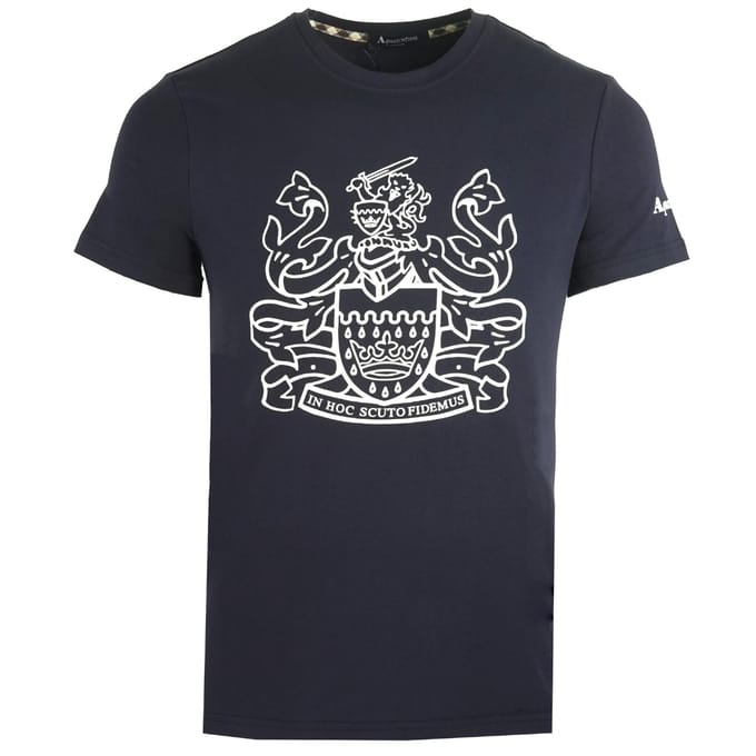 Aquascutum Aldis Logo Marine T-Shirt