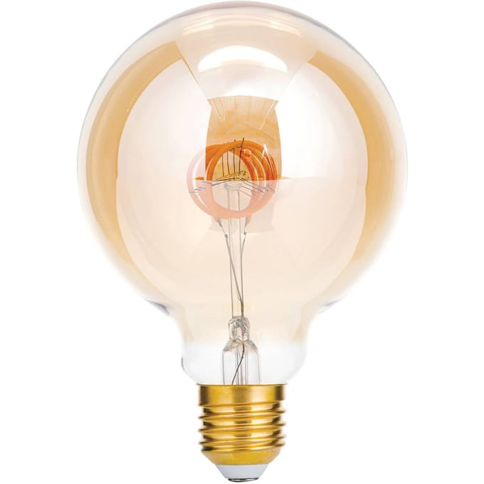 ORION LED lamp E27 G95 4W amber 2.200K dimbaar