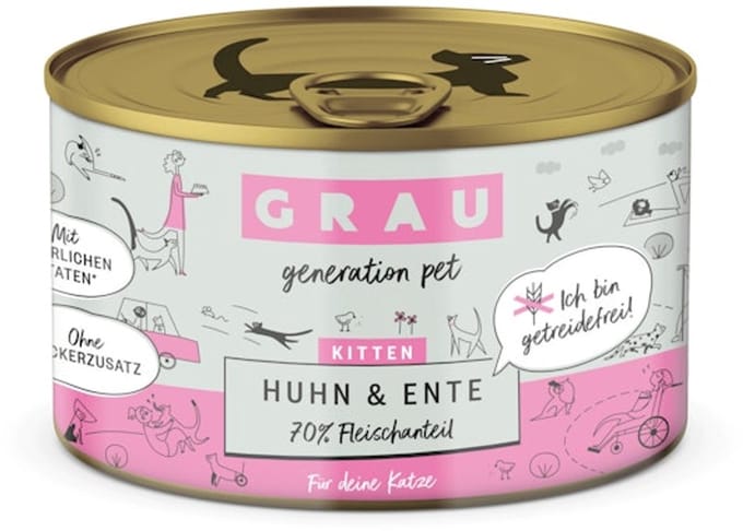 Grau Graanvrij Kattenvoer Kip & Kalkoenharten - 6 x 200 g