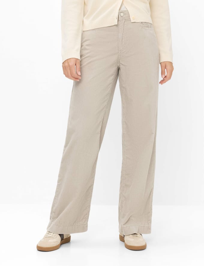 Brax Dames Palazzobroek  Style MAINE DARK ECRU, lichtbeige, maat 36